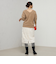 カシミヤ混ヘアリー2WAYプルオーバーニット