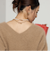 カシミヤ混ヘアリー2WAYプルオーバーニット