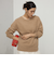 カシミヤ混ヘアリー2WAYプルオーバーニット