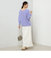 カシミヤ混ヘアリー2WAYプルオーバーニット