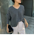 カシミヤ混ヘアリー2WAYプルオーバーニット