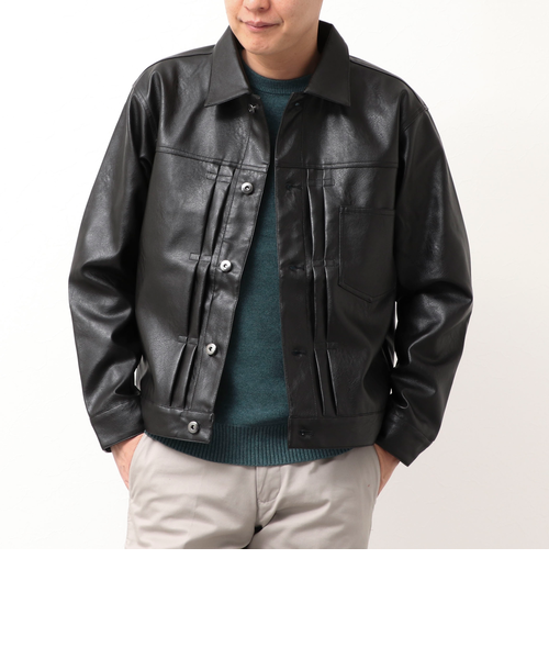 フェイクレザートラッカージャケット｜ノーリーズアウトレットの