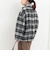 シャギーチェック後コクーンショートコート