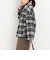シャギーチェック後コクーンショートコート