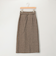 シルクネップヘリンボン柄ベルト付きスカート