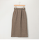 シルクネップヘリンボン柄ベルト付きスカート