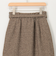 シルクネップヘリンボン柄ベルト付きスカート