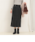 シルクネップヘリンボン柄ベルト付きスカート