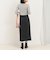 シルクネップヘリンボン柄ベルト付きスカート