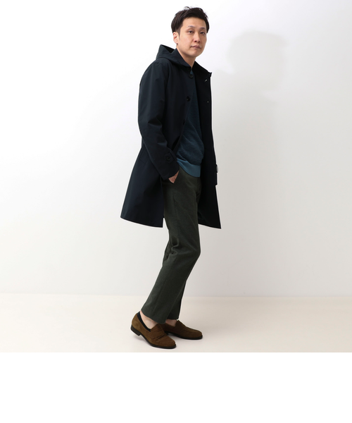 ビジカジ対応》フード付きステンカラーコート｜ノーリーズ