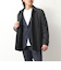 ≪ビジカジ対応≫カシミヤ混 ステンカラーハーフコート