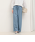 サイドラインデニムワイドパンツ