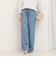 サイドラインデニムワイドパンツ