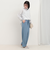 サイドラインデニムワイドパンツ