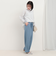 サイドラインデニムワイドパンツ