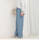 サイドラインデニムワイドパンツ