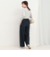 サイドラインデニムワイドパンツ