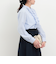 前立てフリルノーカラーブラウス