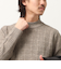 グレンチェック　モックネックニット