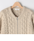 ケーブルZIP UPカーディガン