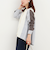 後ろシャツ配色切替カーディガン