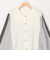 後ろシャツ配色切替カーディガン