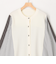 後ろシャツ配色切替カーディガン