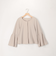 カットジョーゼットノーカラーブルゾン