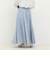 シアーデニムパネルフレアスカート