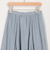 シアーデニムパネルフレアスカート