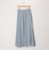 シアーデニムパネルフレアスカート