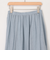 シアーデニムパネルフレアスカート