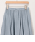 シアーデニムパネルフレアスカート