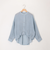 シアーデニムバンドカラーシャツ