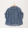 《セットアップ対応》シアーデニム袖タックブラウス