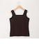 スクエアネックサテンドッキングタンクトップ