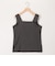 スクエアネックサテンドッキングタンクトップ