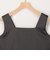 スクエアネックサテンドッキングタンクトップ