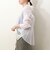 シアーリネンライク後ろプリーツシャツ