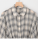 ウエスト絞りチェックシャツ