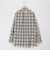 ウエスト絞りチェックシャツ