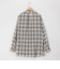ウエスト絞りチェックシャツ