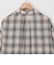 ウエスト絞りチェックシャツ