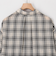 ウエスト絞りチェックシャツ