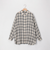 ウエスト絞りチェックシャツ