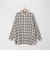 ウエスト絞りチェックシャツ