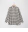 ウエスト絞りチェックシャツ