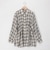 ウエスト絞りチェックシャツ