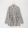 ウエスト絞りチェックシャツ