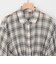 ウエスト絞りチェックシャツ